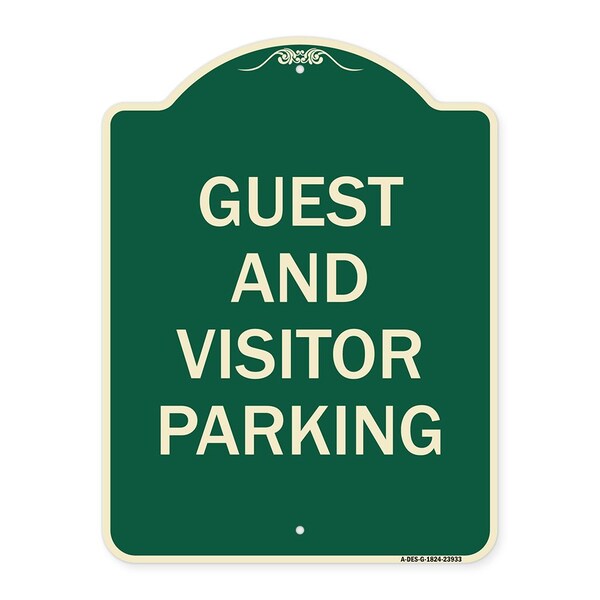 Signmission Guest and Visitor Parking Heavy-Gauge Aluminum Architectural Sign, 24" x 18", G-1824-23933 A-DES-G-1824-23933 - main